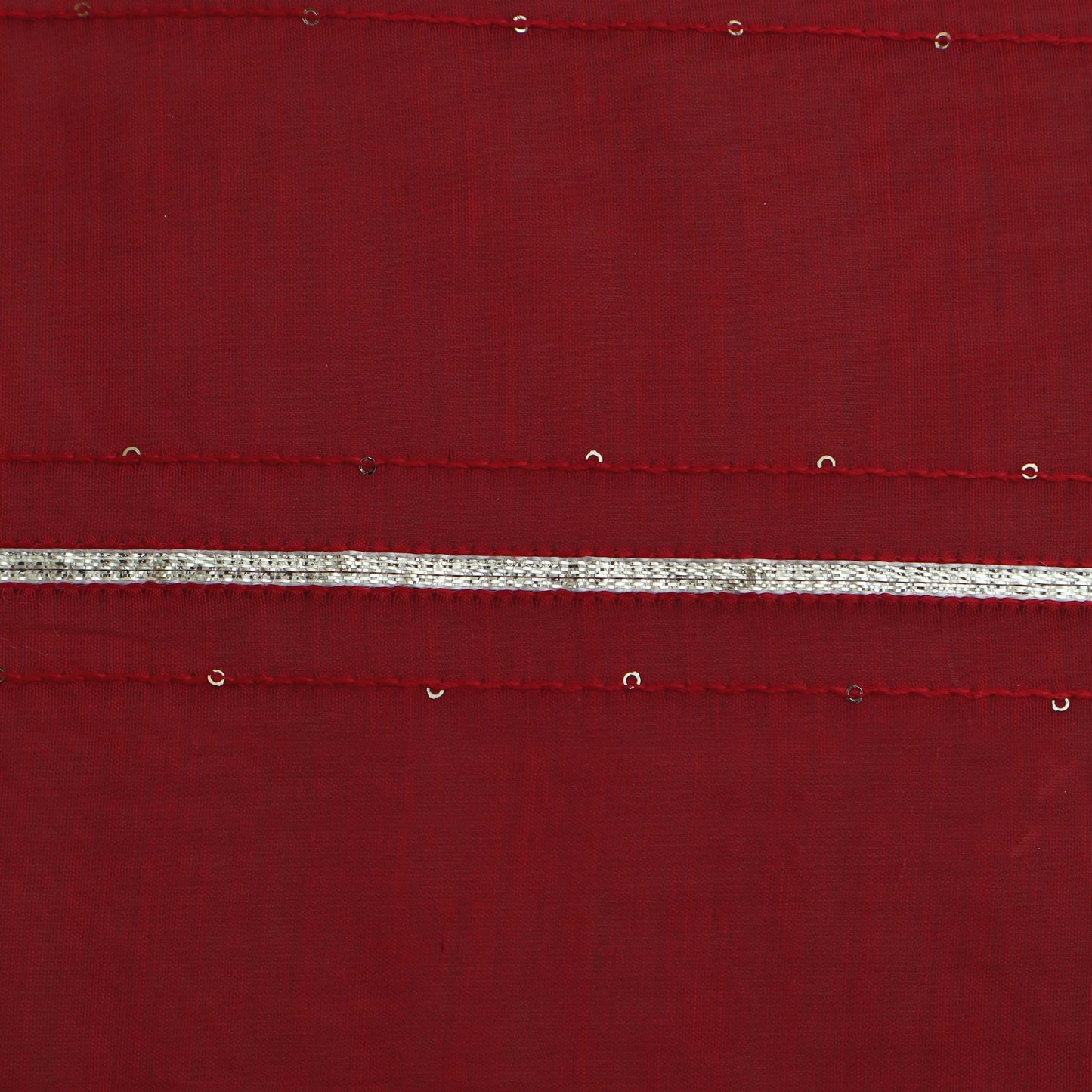 Maroon Color Chanderi Stripe Fabric
