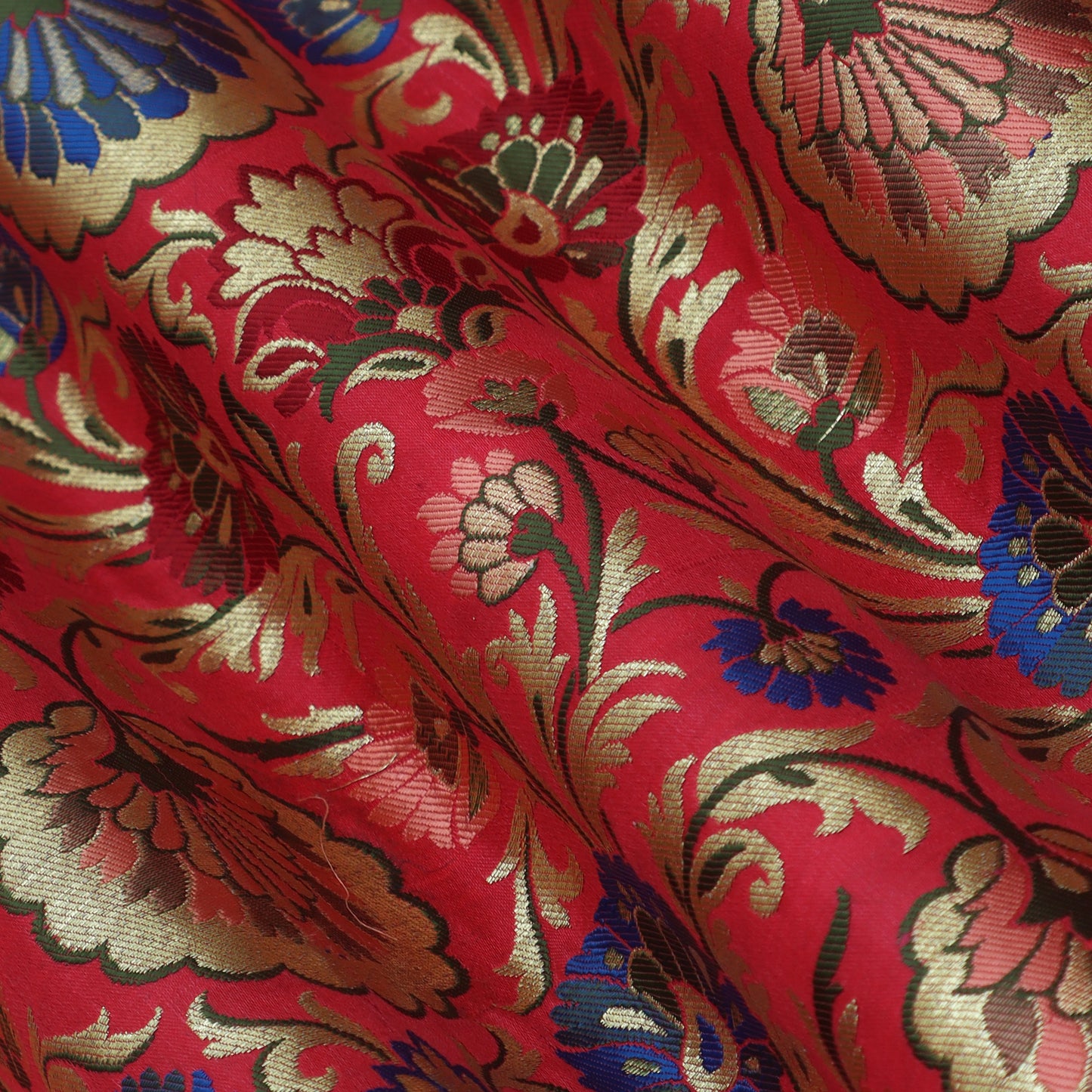 Multicolor Kimkhab Brocade Fabric