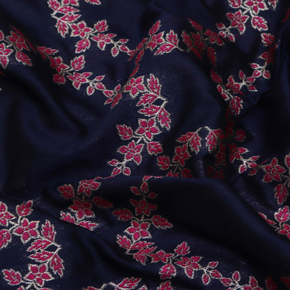 Blue Color Katan Meena  Brocade Fabric