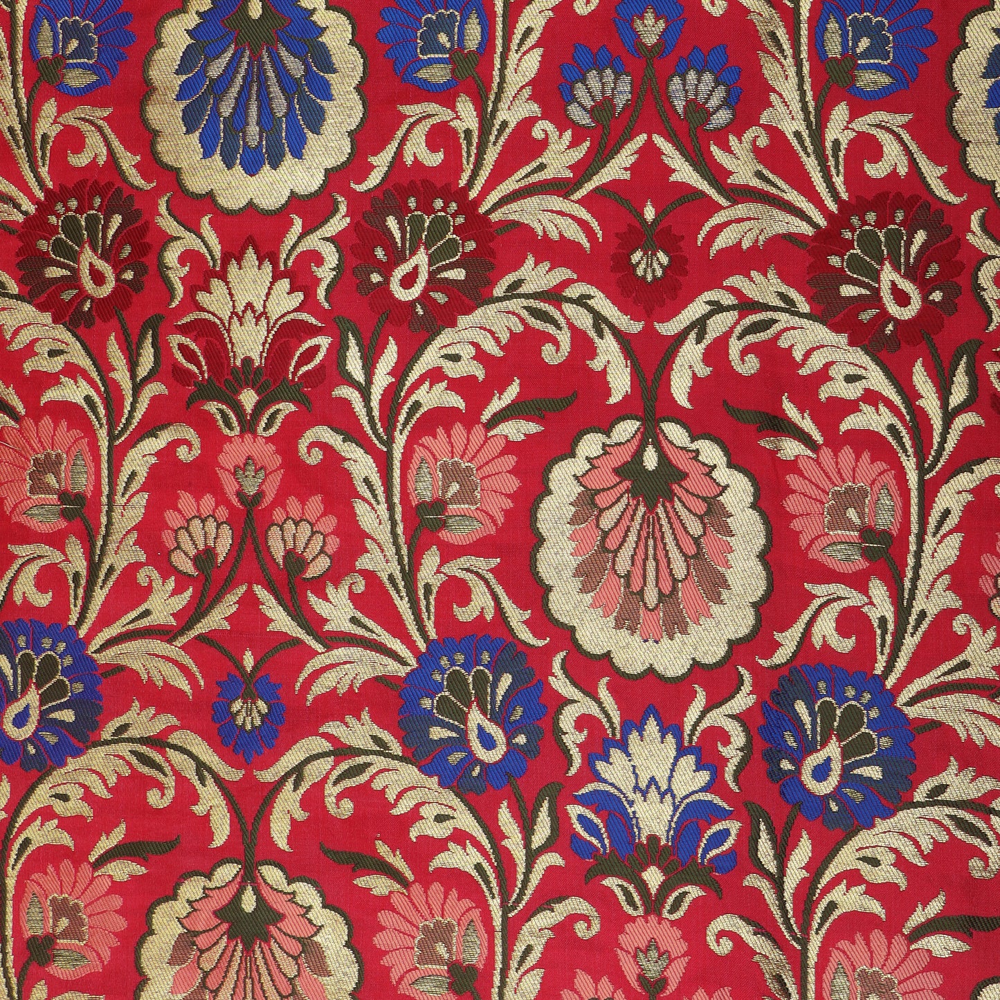 Multicolor Kimkhab Brocade Fabric