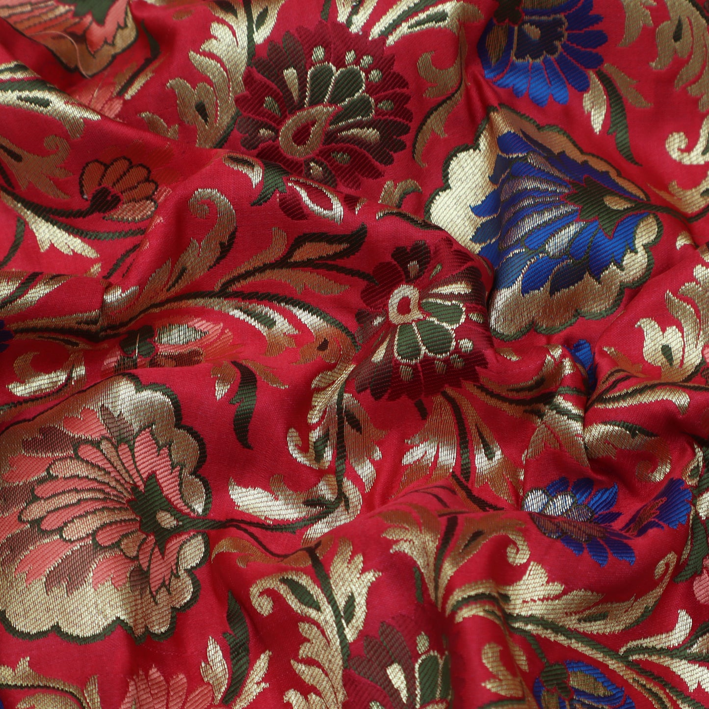 Multicolor Kimkhab Brocade Fabric