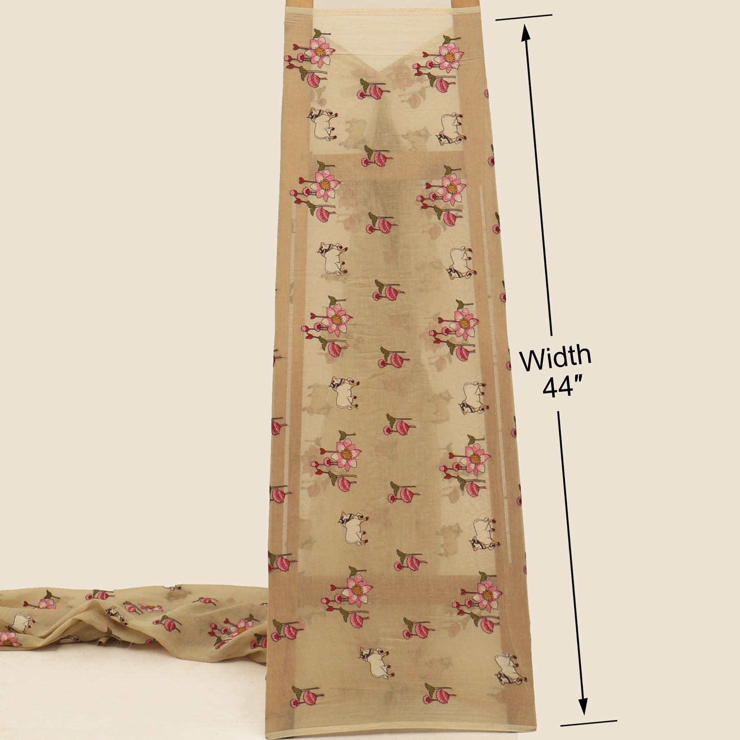 Chanderi Embroidery Fabric