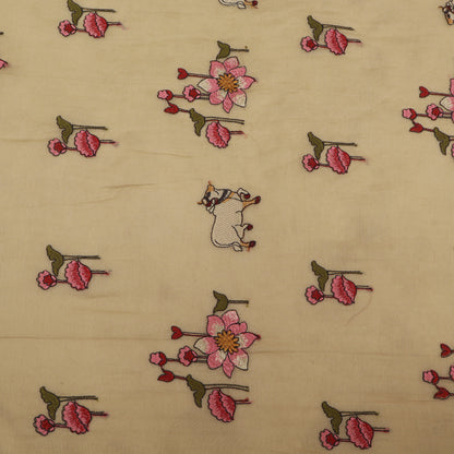 Chanderi Embroidery Fabric