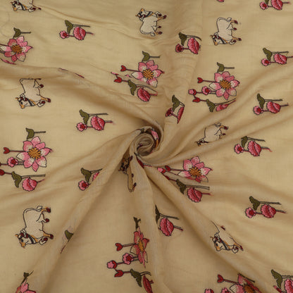 Chanderi Embroidery Fabric