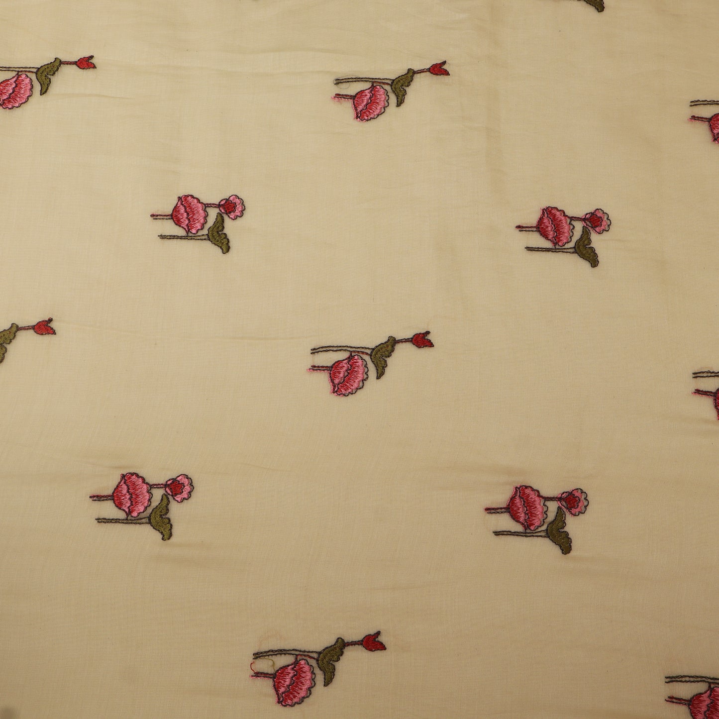 Chanderi Embroidery Fabric
