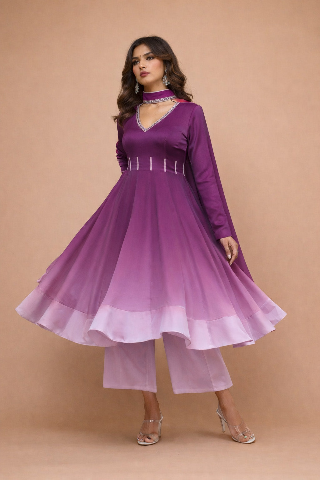 Satin Chinon Two Tone Fabric