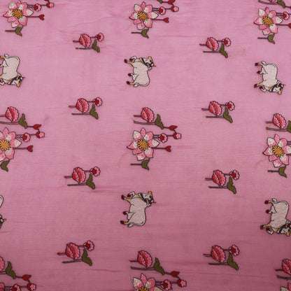 Chanderi Embroidery Fabric