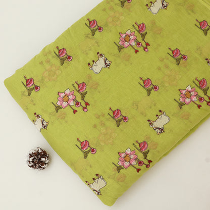 Chanderi Embroidery Fabric