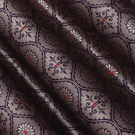 Purple Color Katan Brocade Fabric