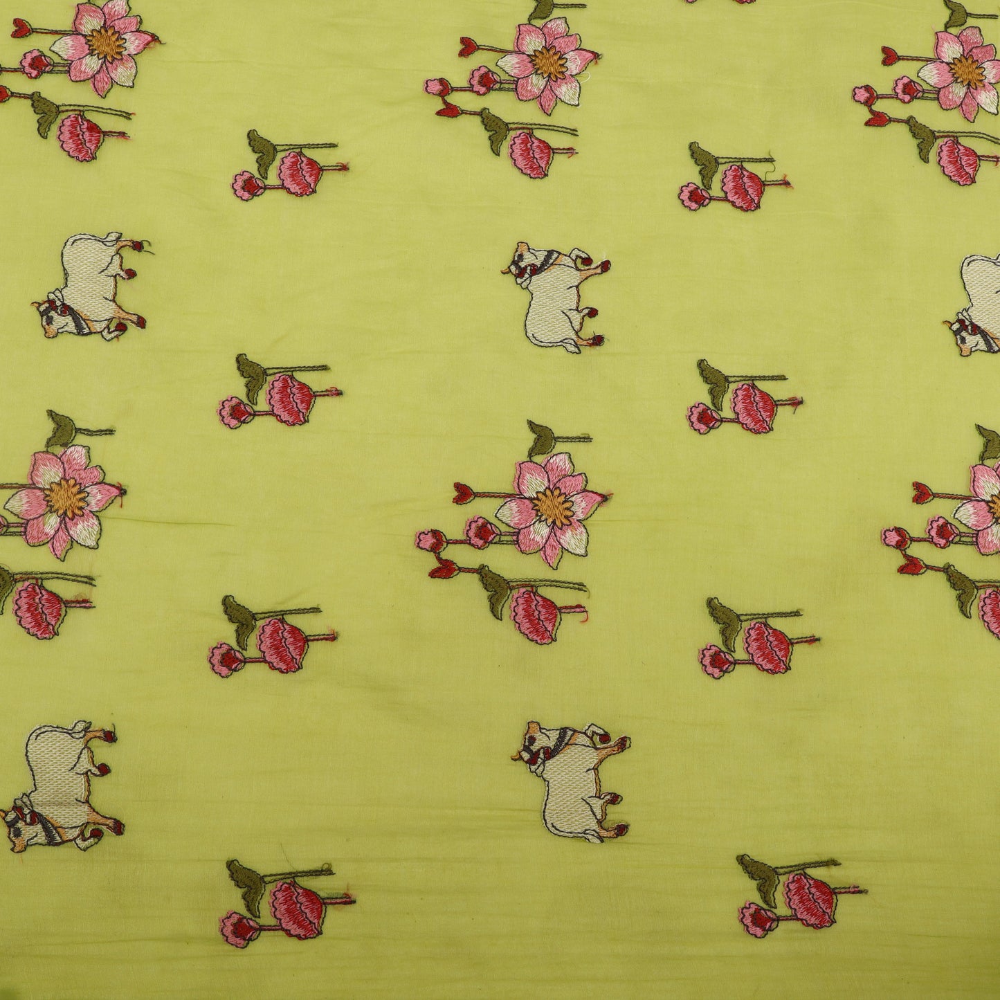 Chanderi Embroidery Fabric