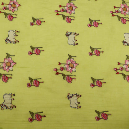 Chanderi Embroidery Fabric