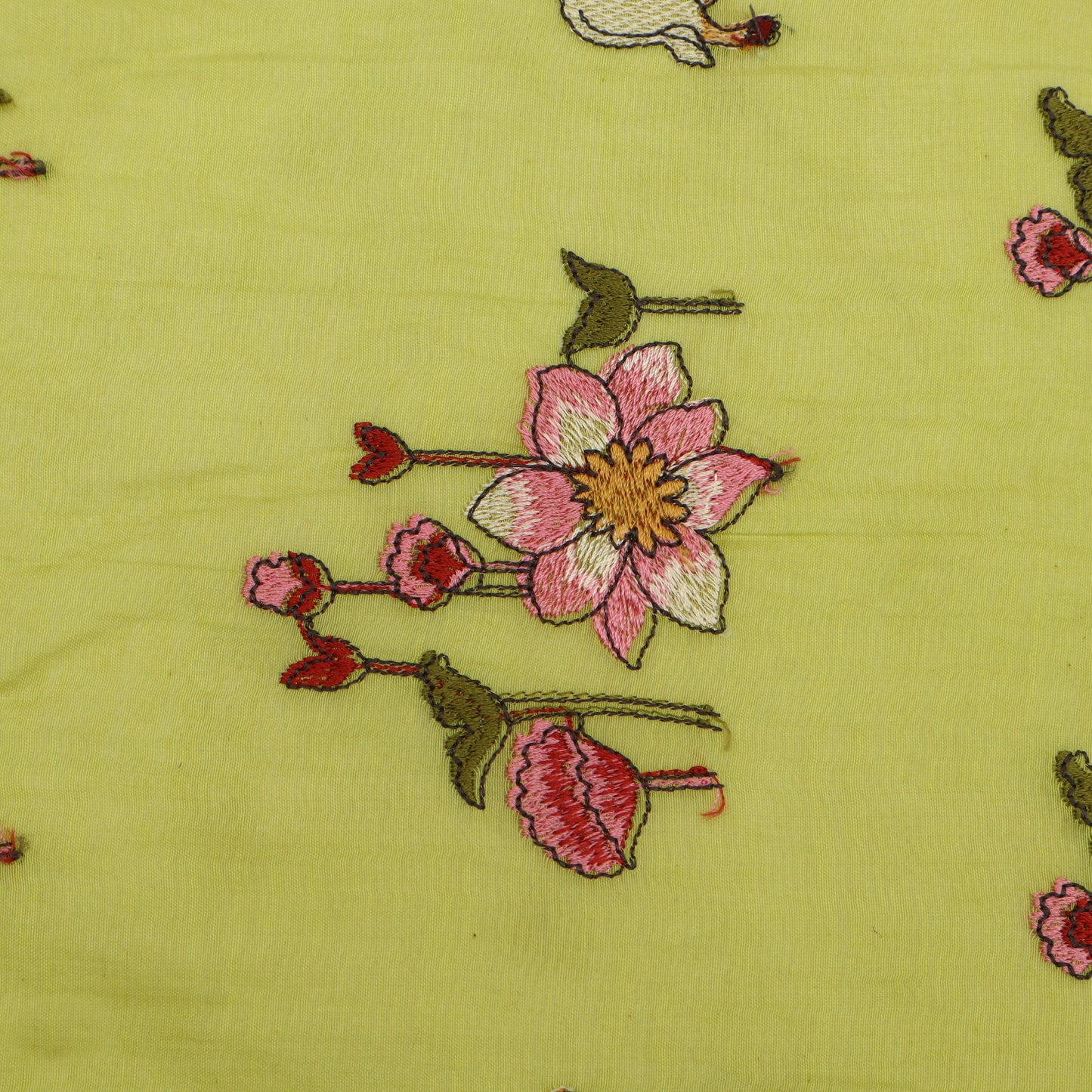 Chanderi Embroidery Fabric