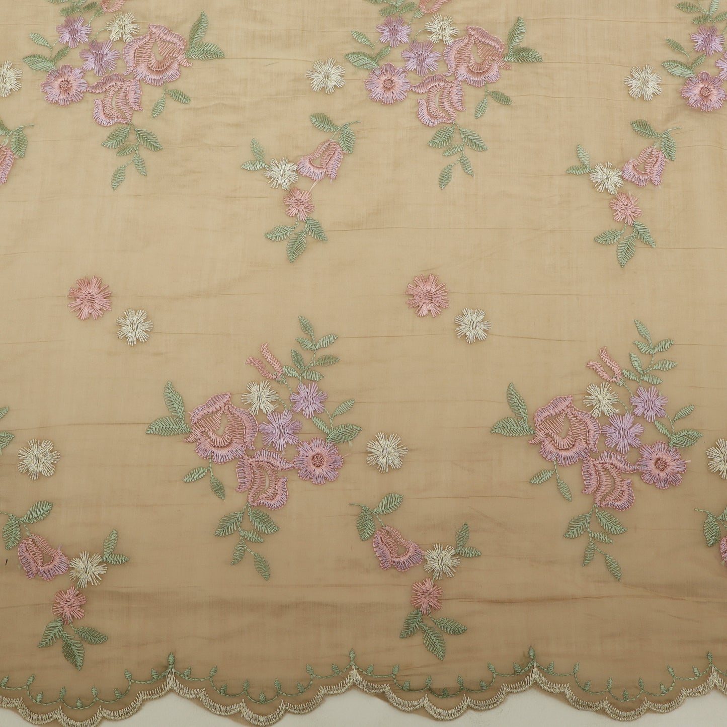 Chanderi Embroidery Fabric