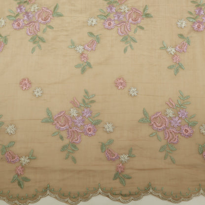 Chanderi Embroidery Fabric