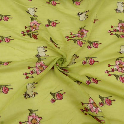 Chanderi Embroidery Fabric