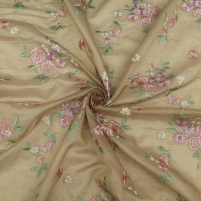 Chanderi Embroidery Fabric