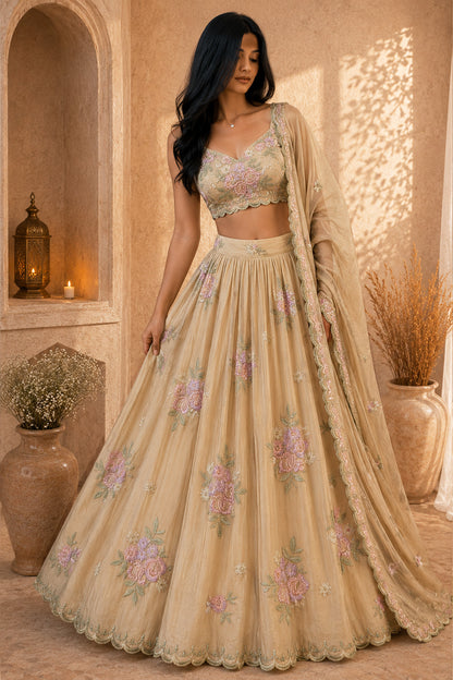 Chanderi Embroidery Fabric