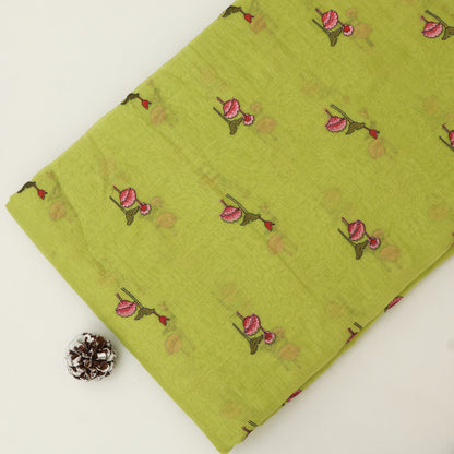 Chanderi Embroidery Fabric