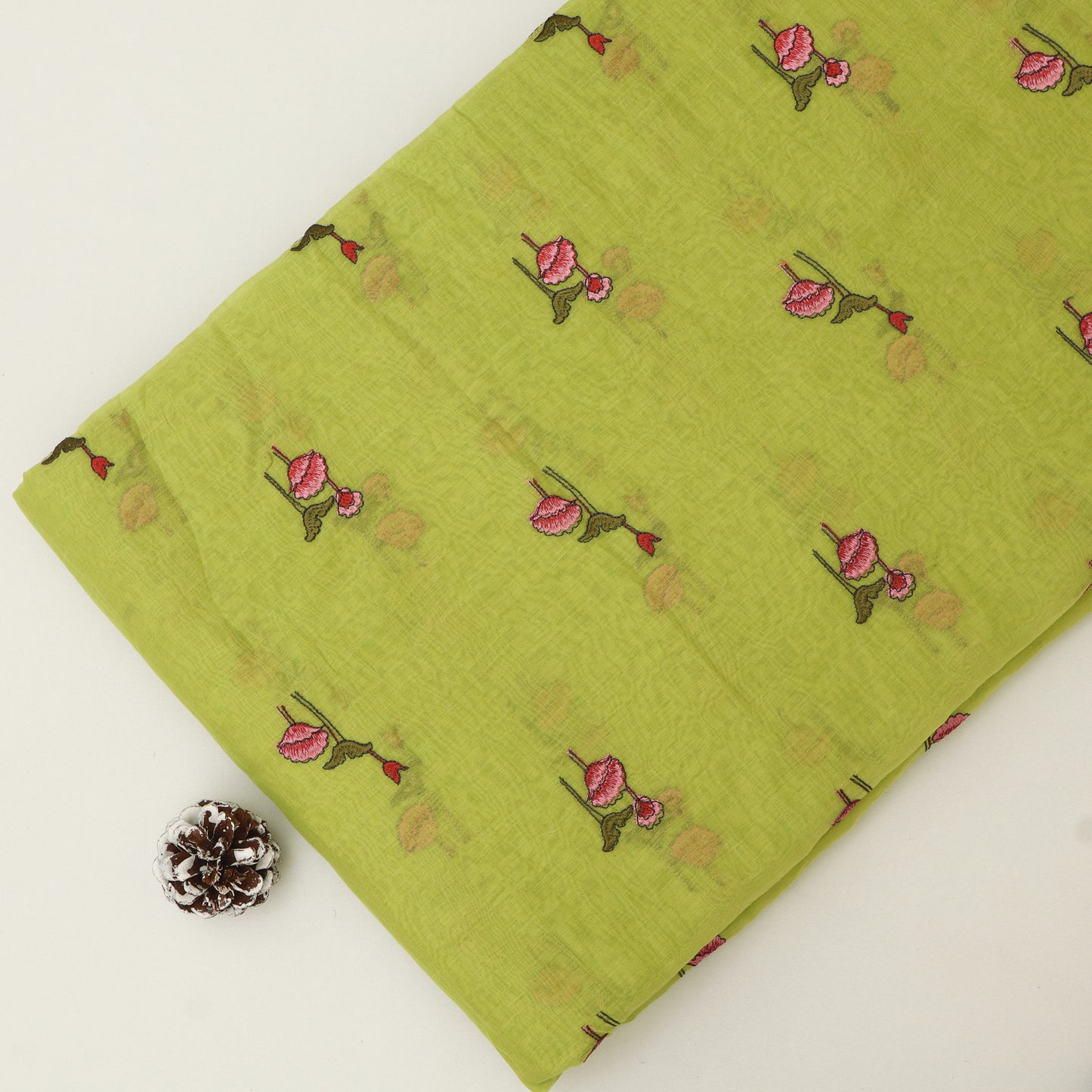 Chanderi Embroidery Fabric