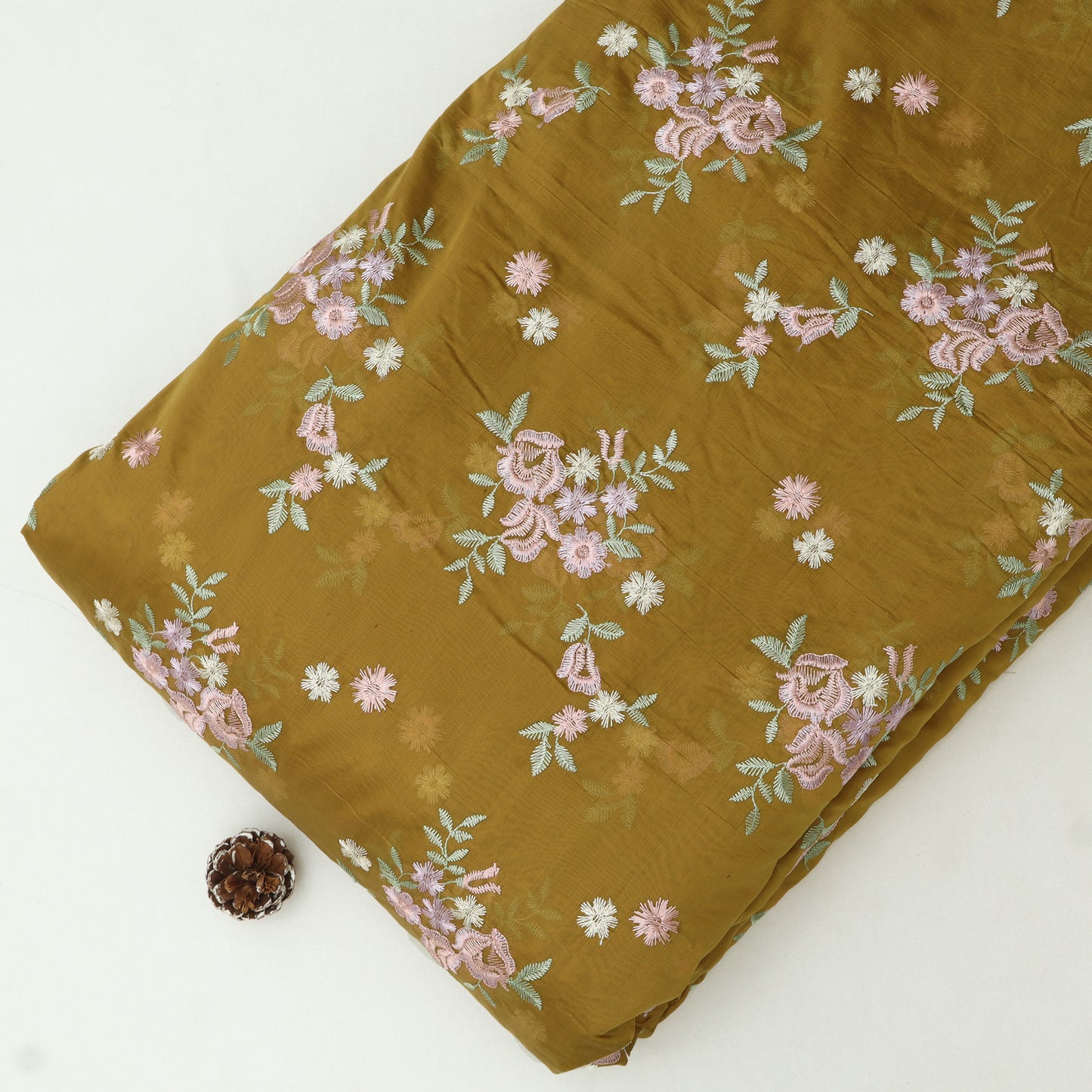 Chanderi Embroidery Fabric