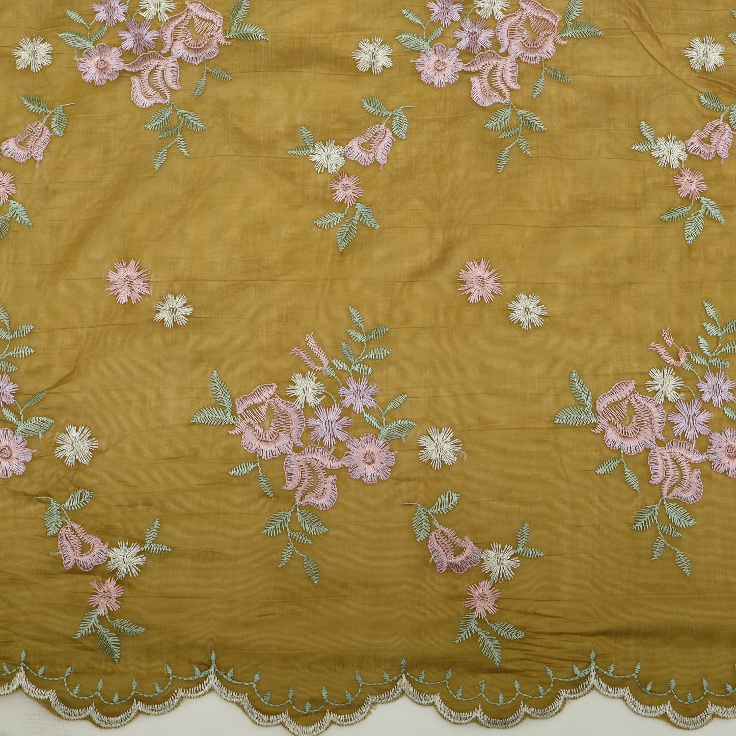 Chanderi Embroidery Fabric