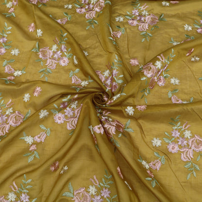 Chanderi Embroidery Fabric