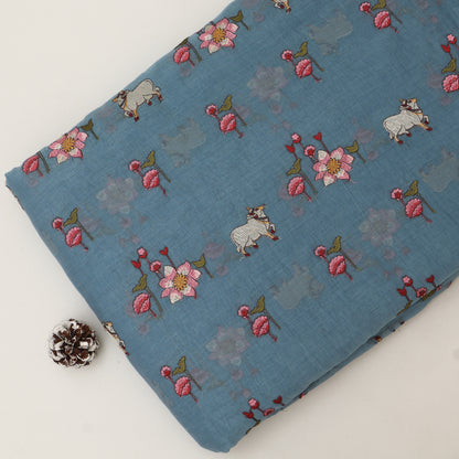 Chanderi Embroidery Fabric