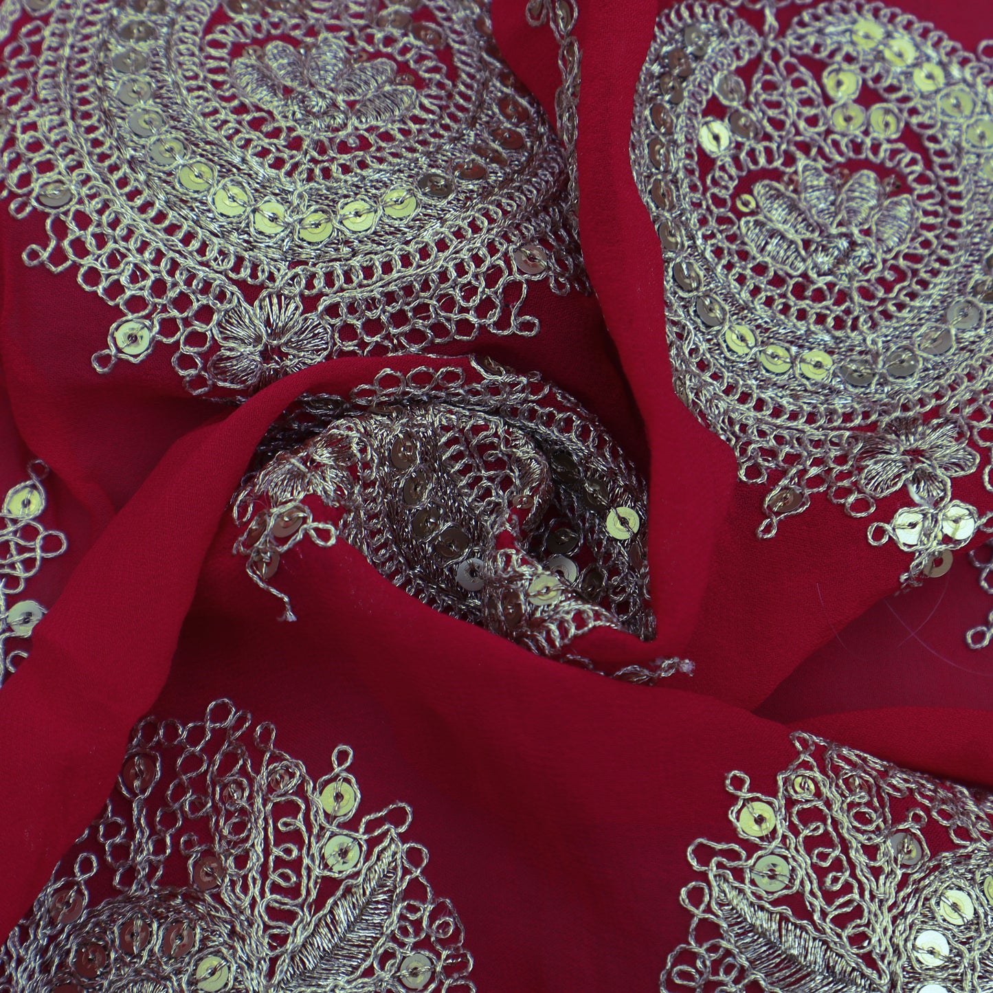 Rani Color Georgette Embroidery Fabric