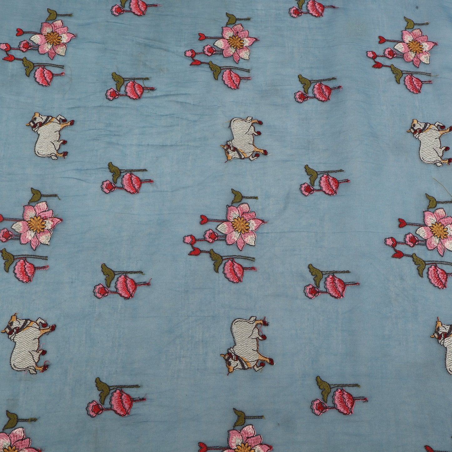 Chanderi Embroidery Fabric