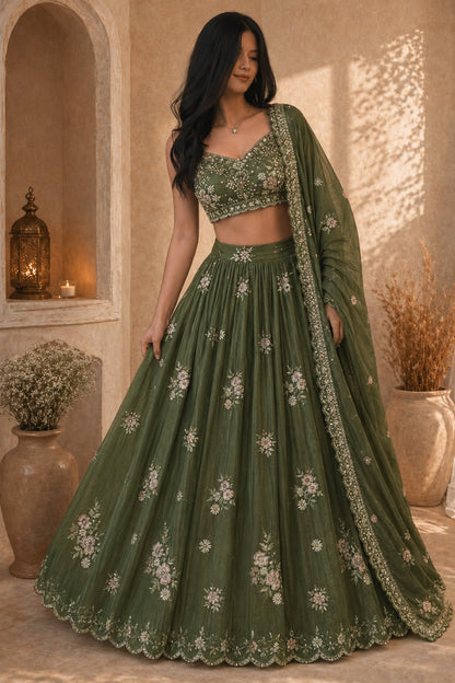 Chanderi Embroidery Fabric