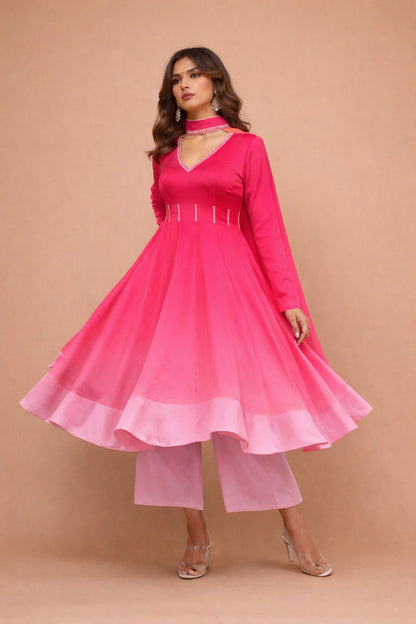 Satin Chinon Two Tone Fabric