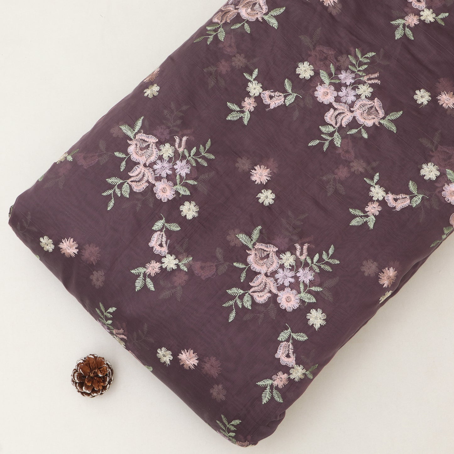 Chanderi Embroidery Fabric