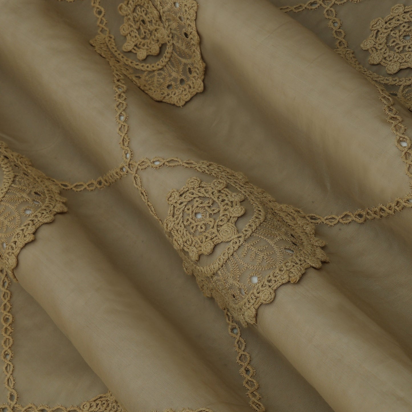 Chanderi Embroidery Fabric