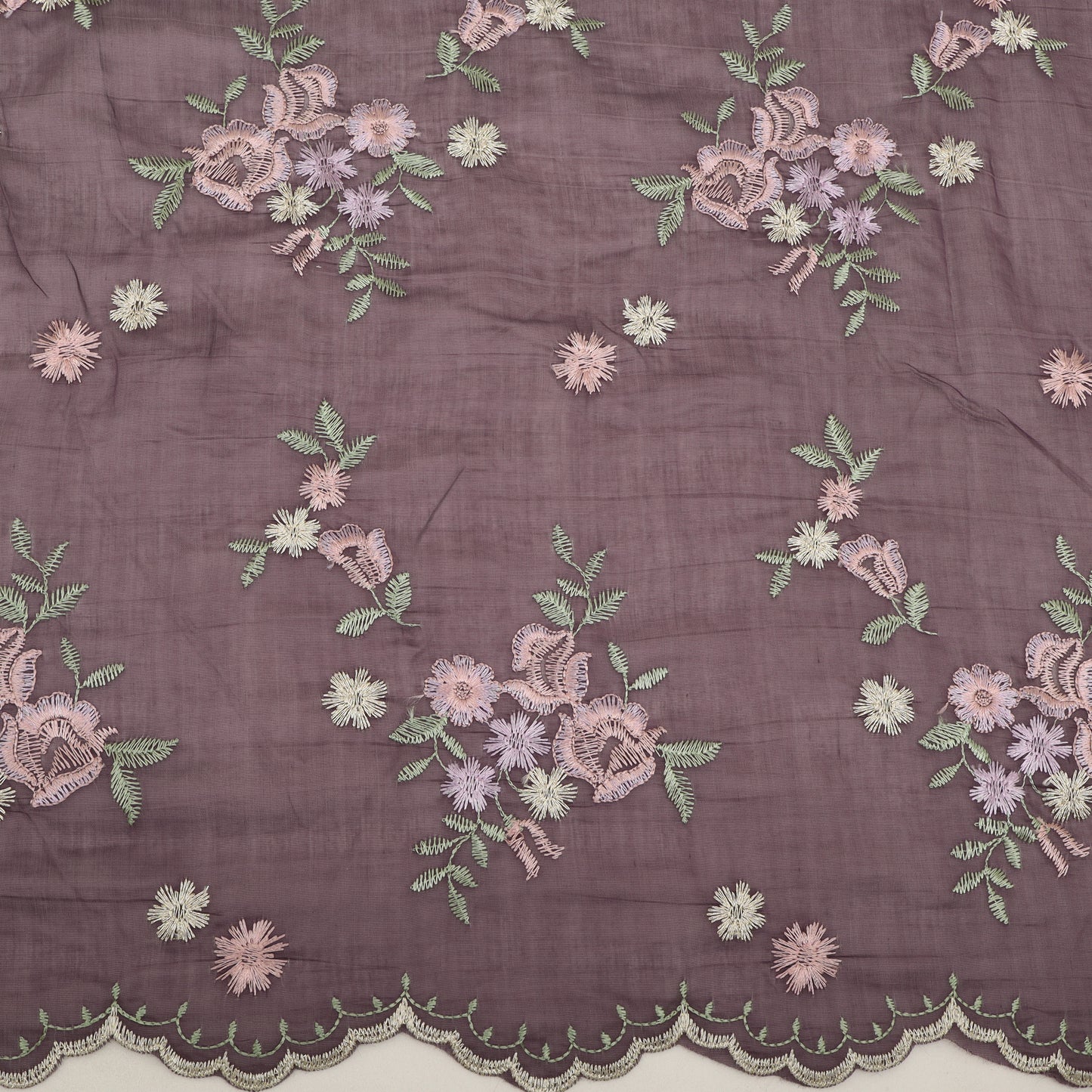 Chanderi Embroidery Fabric