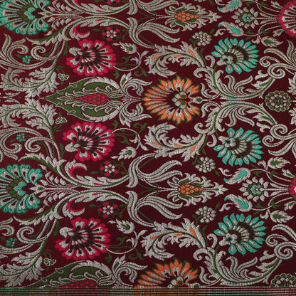 Multicolor Kimkhab Brocade Fabric