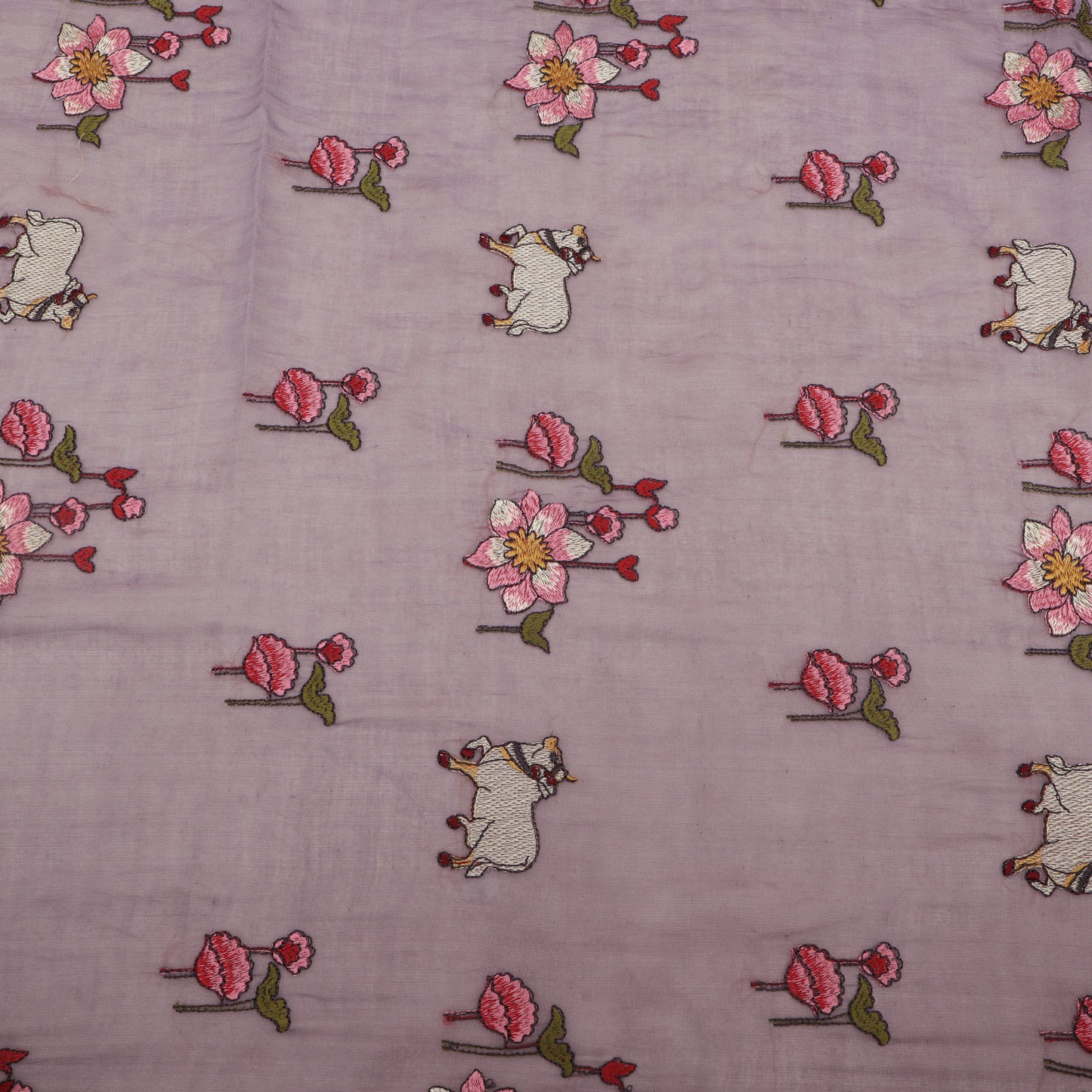 Chanderi Embroidery Fabric
