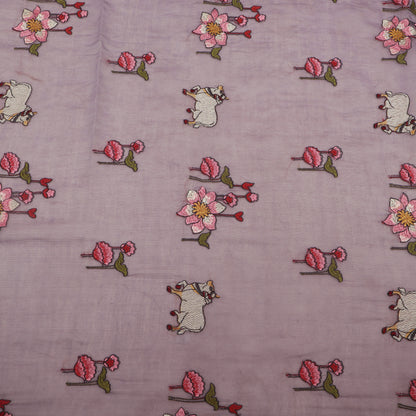 Chanderi Embroidery Fabric