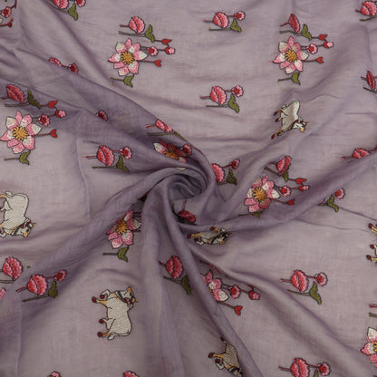 Chanderi Embroidery Fabric