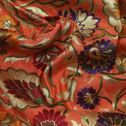 Multicolor Kimkhab Brocade Fabric