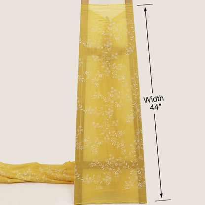 Crush Mul Chanderi Embroidery Fabric