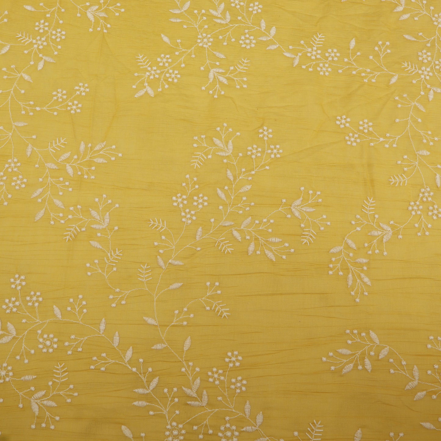 Crush Mul Chanderi Embroidery Fabric