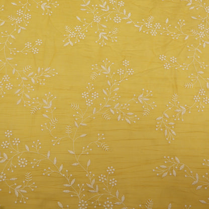 Crush Mul Chanderi Embroidery Fabric