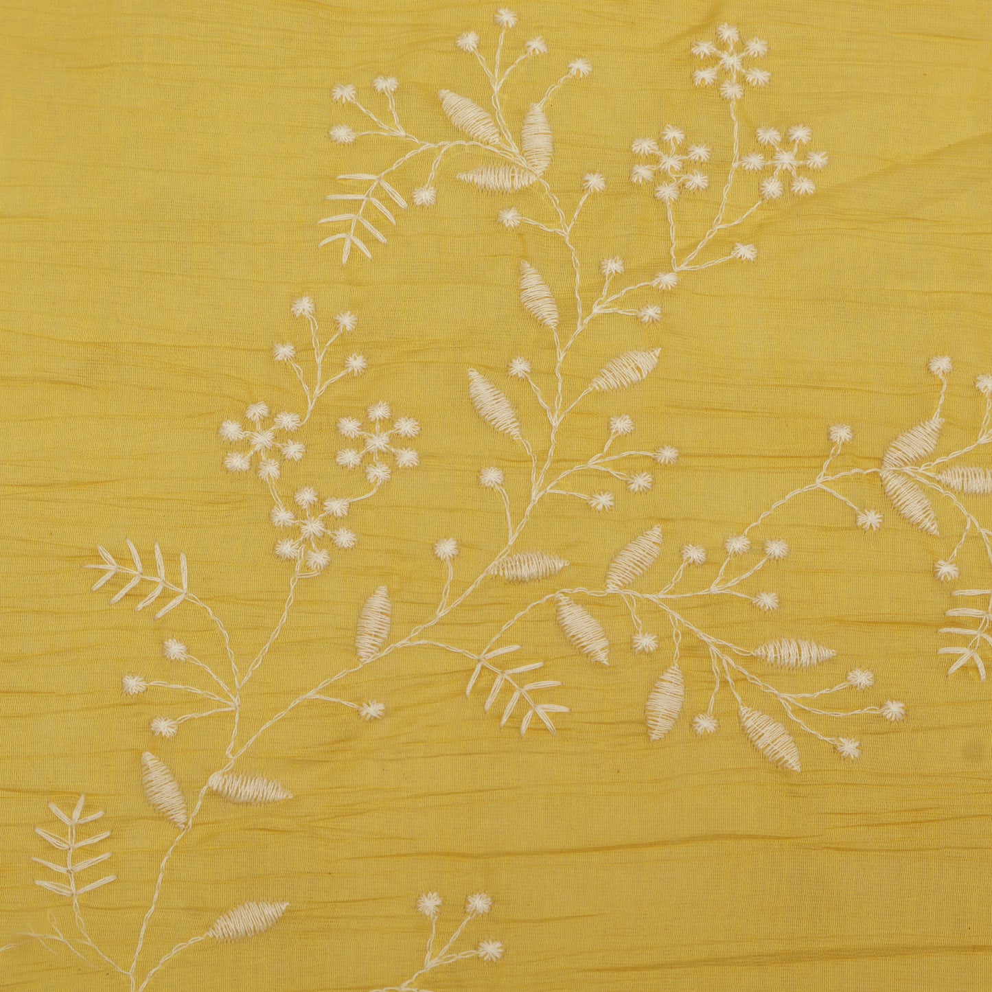 Crush Mul Chanderi Embroidery Fabric