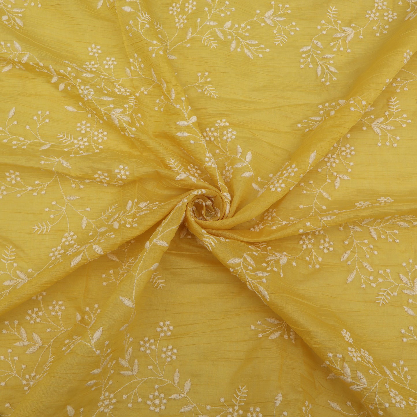 Crush Mul Chanderi Embroidery Fabric