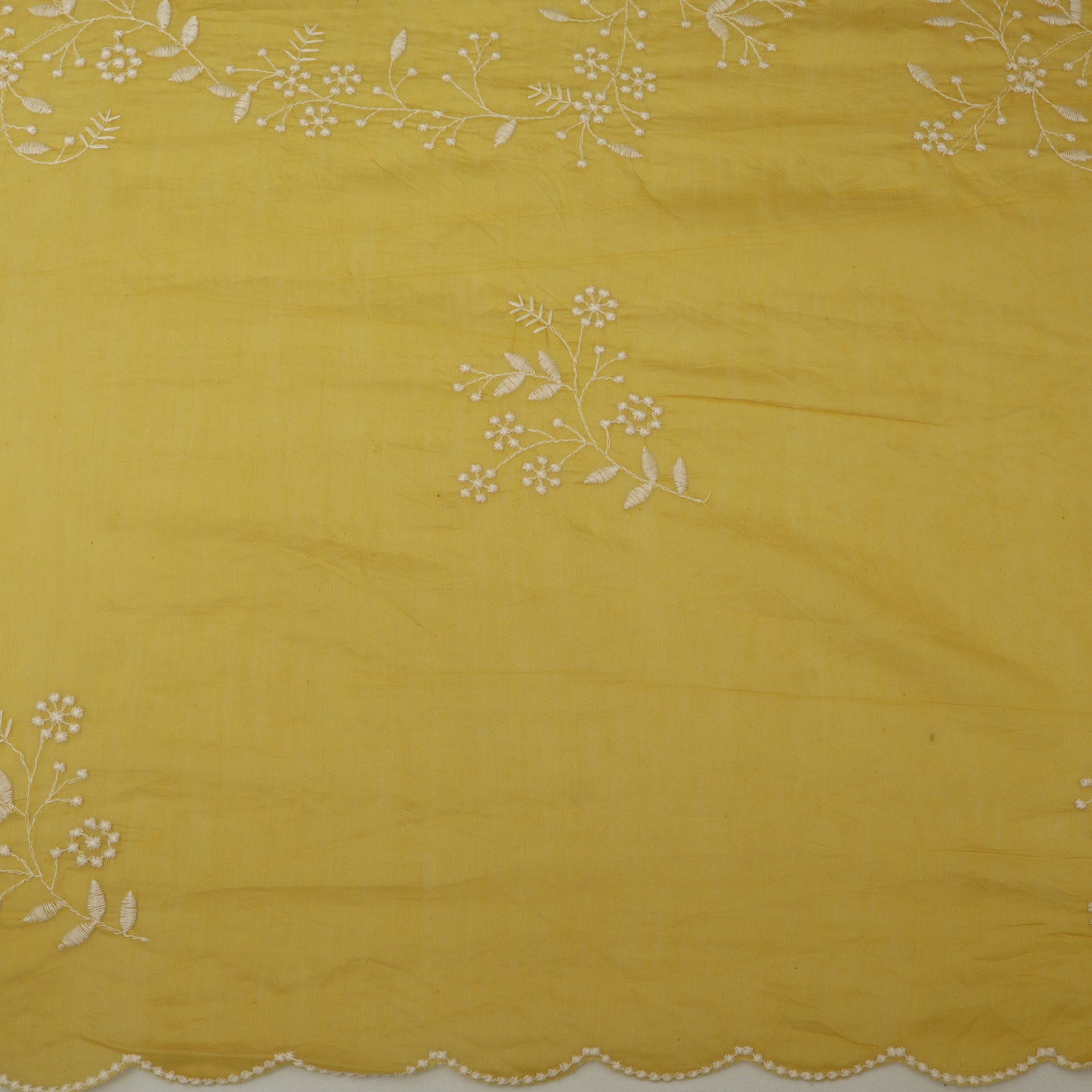 Crush Mul Chanderi Embroidery Fabric