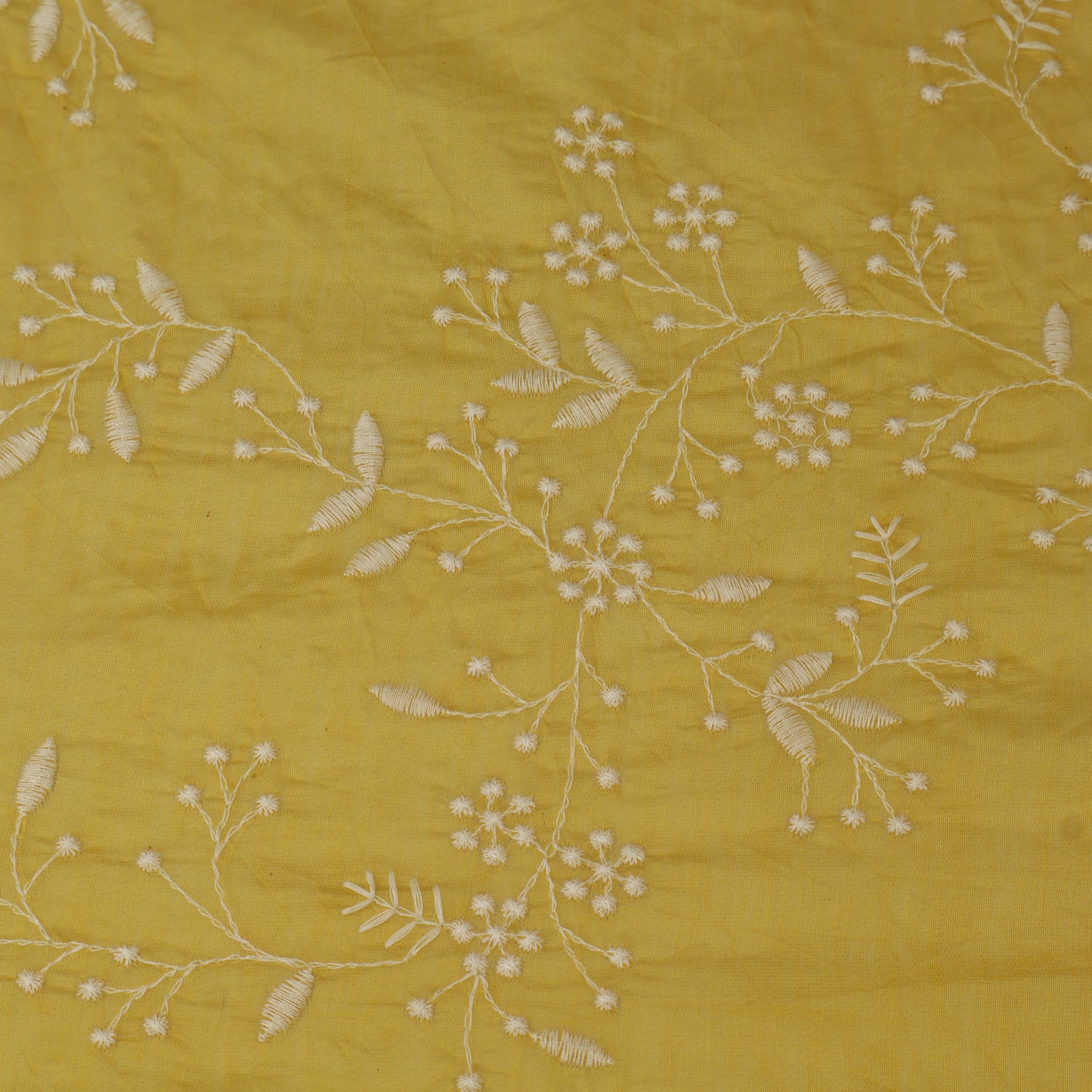 Crush Mul Chanderi Embroidery Fabric