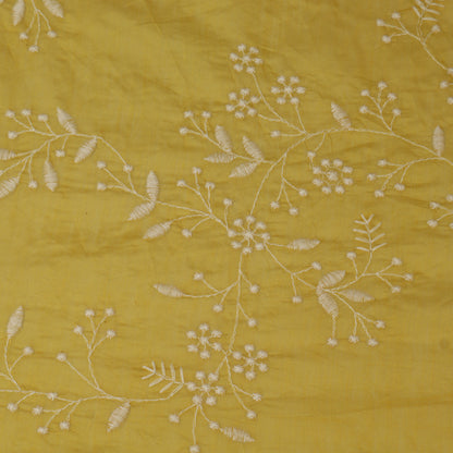 Crush Mul Chanderi Embroidery Fabric