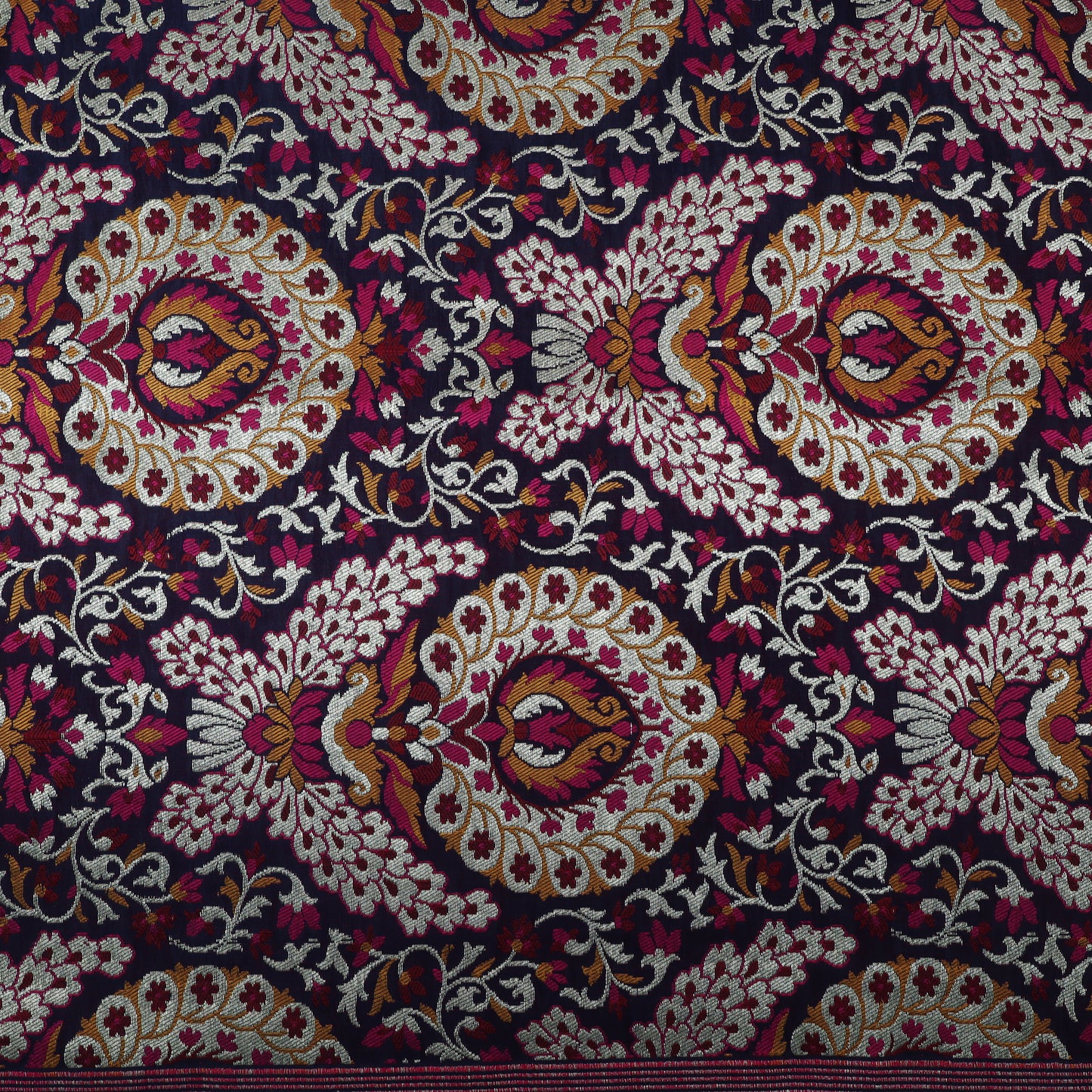 Multicolor Kimkhab Brocade Fabric