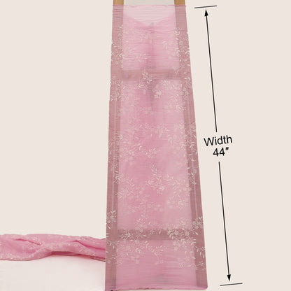 Crush Mul Chanderi Embroidery Fabric