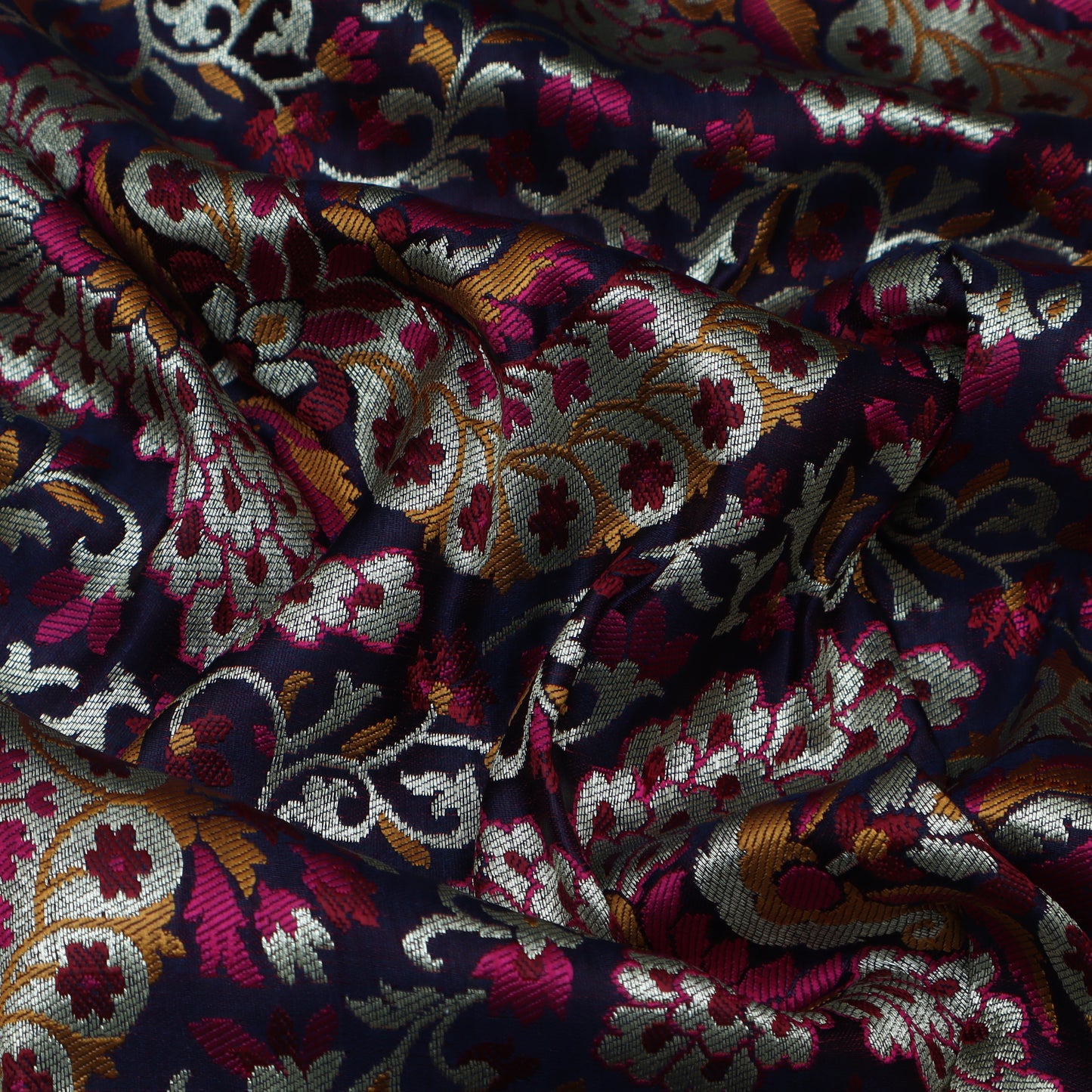 Multicolor Kimkhab Brocade Fabric